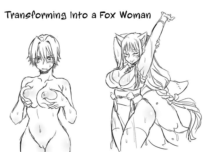 transforming into a fox girl kitsune nyotaika mono cover